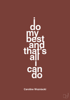 plakat: i do my best and that's all i can do - red pepper-Tennis-A1two3