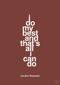 plakat: i do my best and that's all i can do