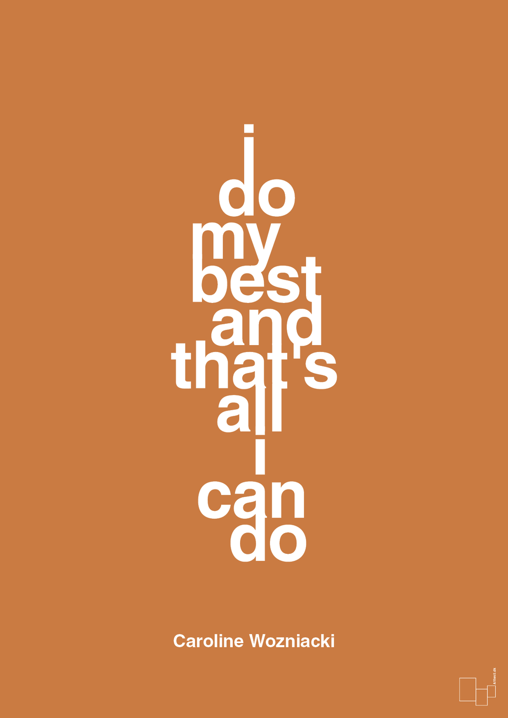 plakat: i do my best and that's all i can do - rumba orange-Tennis-A1two3