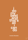 plakat: i do my best and that's all i can do - rumba orange-Tennis-A1two3