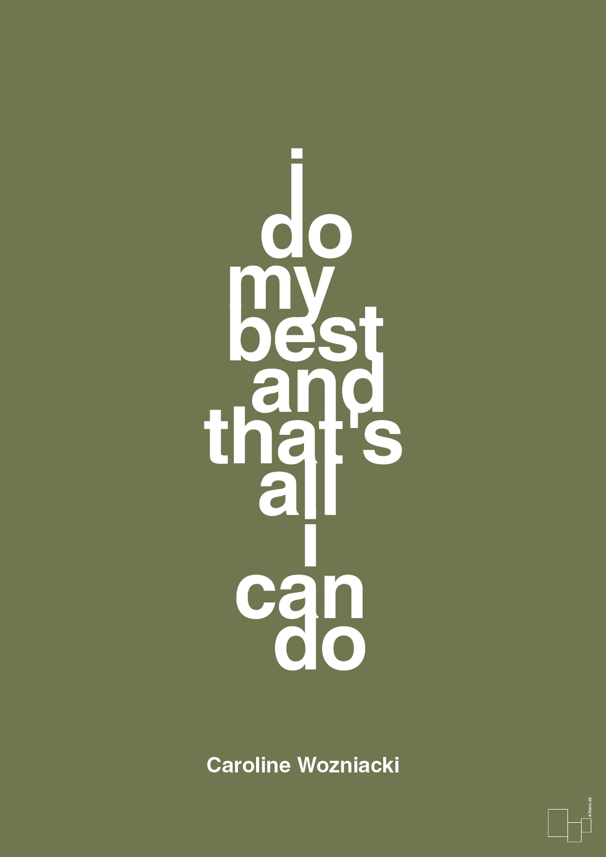 plakat: i do my best and that's all i can do - secret meadow-Tennis-A1two3
