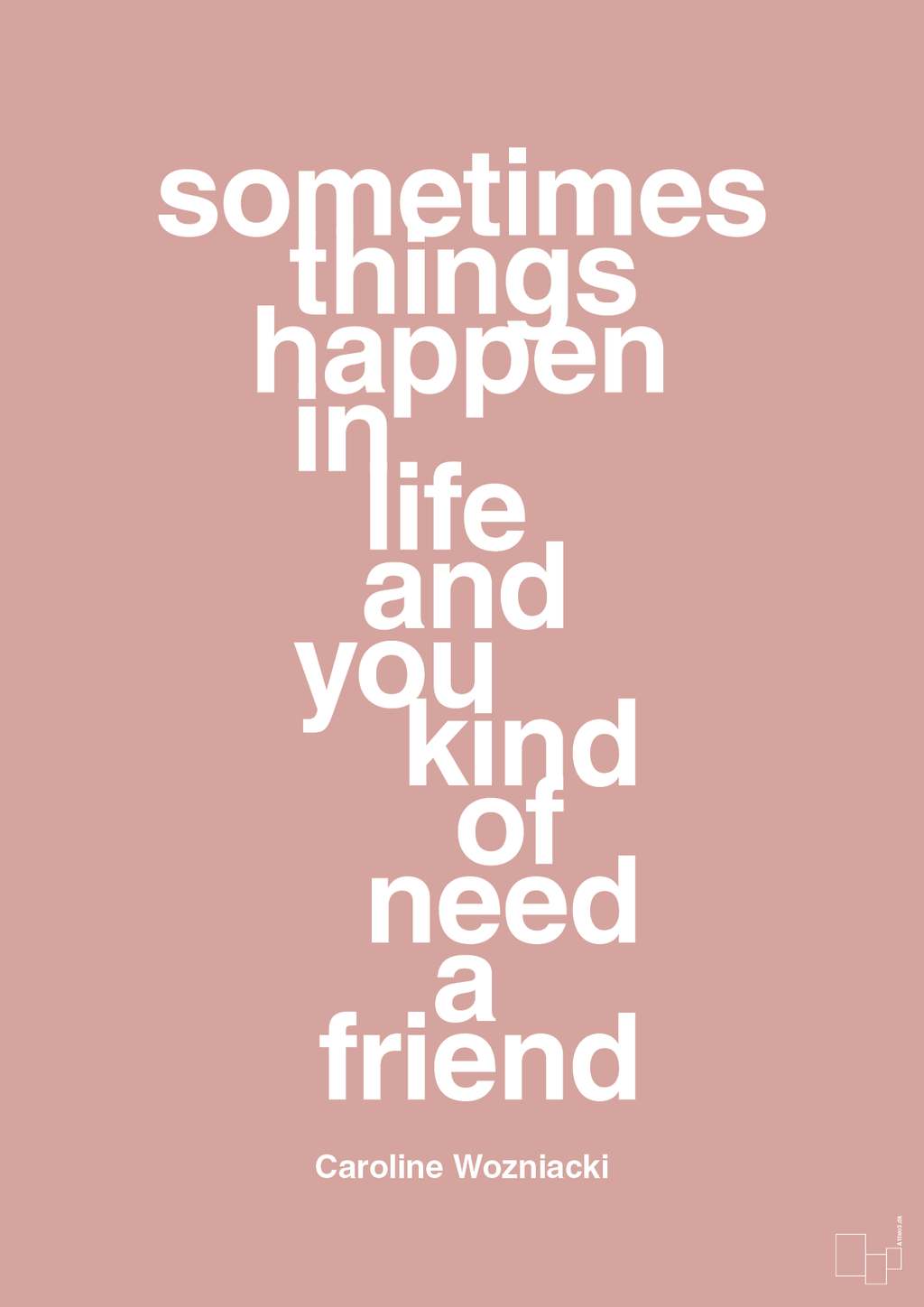 plakat: sometimes things happen in life and you kind of need a friend - bubble shell-Tennis-A1two3