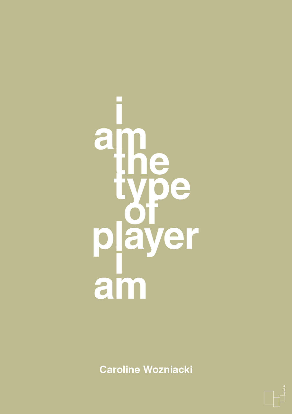 plakat: i am the type of player i am - back to nature-Tennis-A1two3