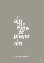 plakat: i am the type of player i am - battleship gray-Tennis-A1two3