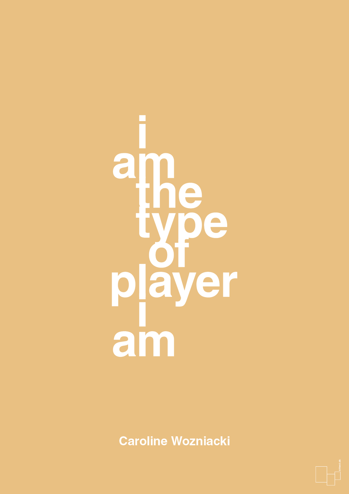 plakat: i am the type of player i am - charismatic-Tennis-A1two3