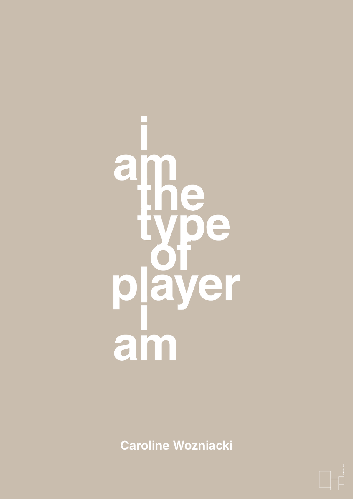 plakat: i am the type of player i am - creamy mushroom-Tennis-A1two3