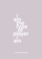 plakat: i am the type of player i am - dusty lilac-Tennis-A1two3