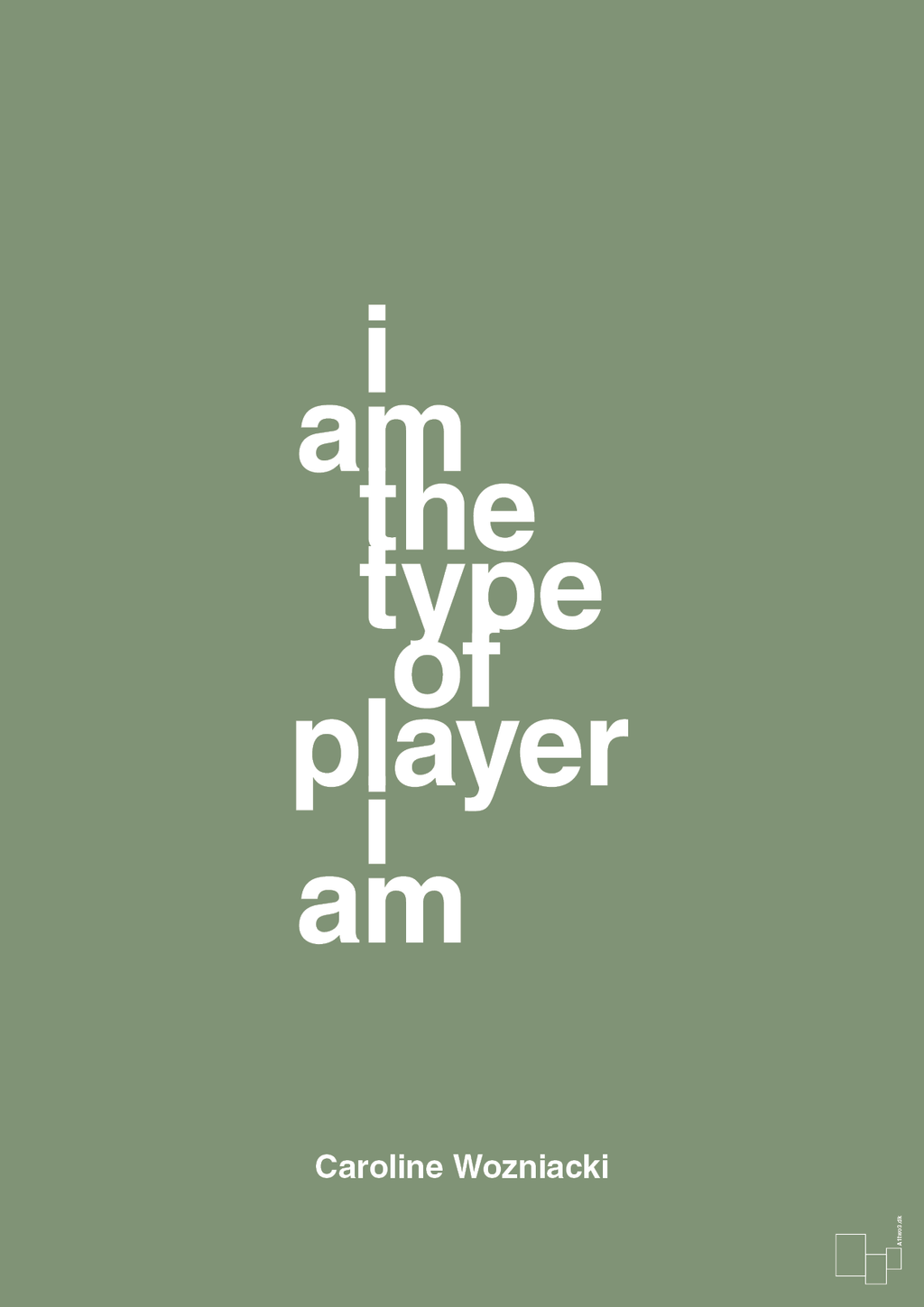plakat: i am the type of player i am - jade-Tennis-A1two3