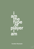 plakat: i am the type of player i am - jade-Tennis-A1two3