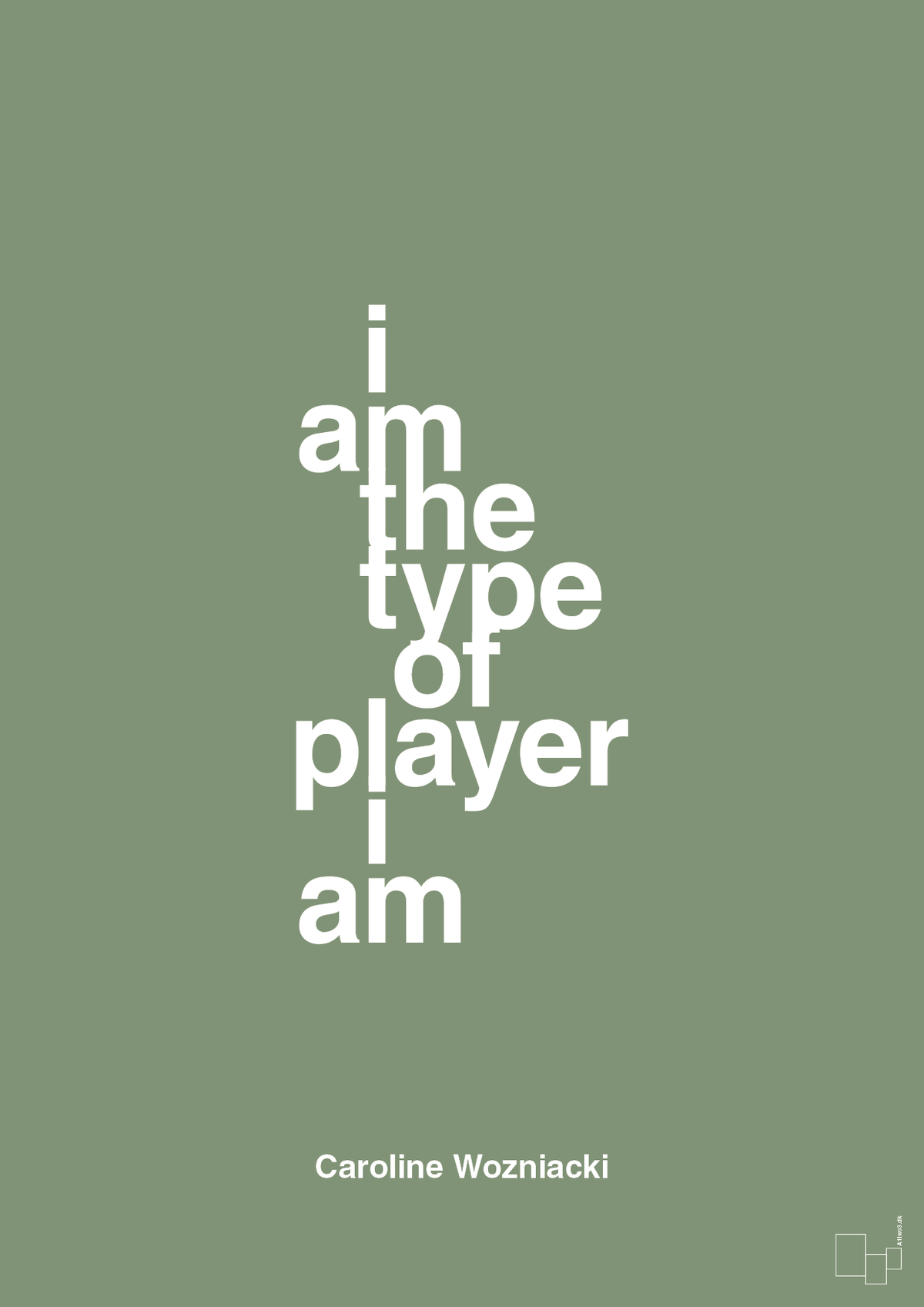 plakat: i am the type of player i am - jade-Tennis-A1two3