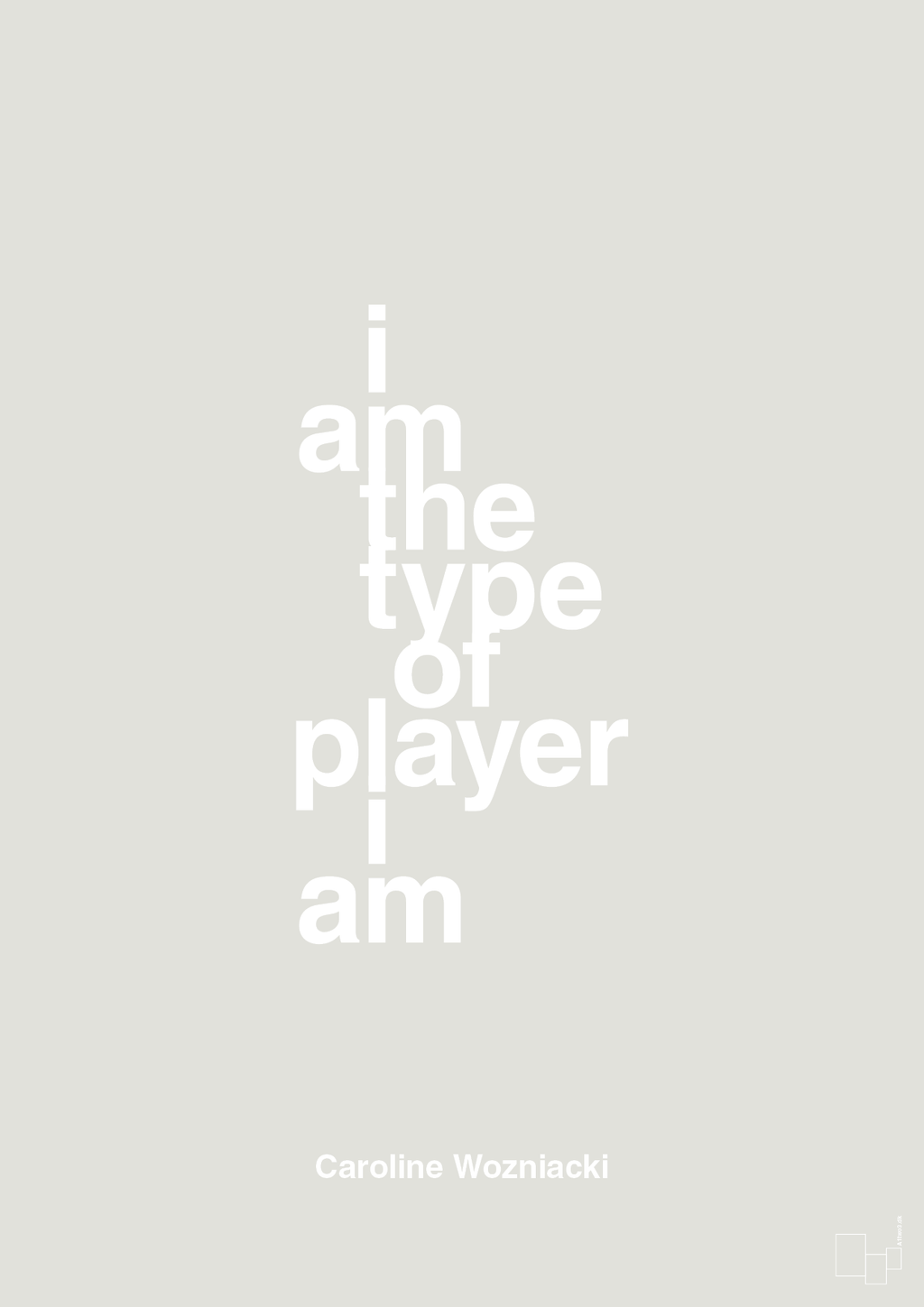 plakat: i am the type of player i am - painters white-Tennis-A1two3
