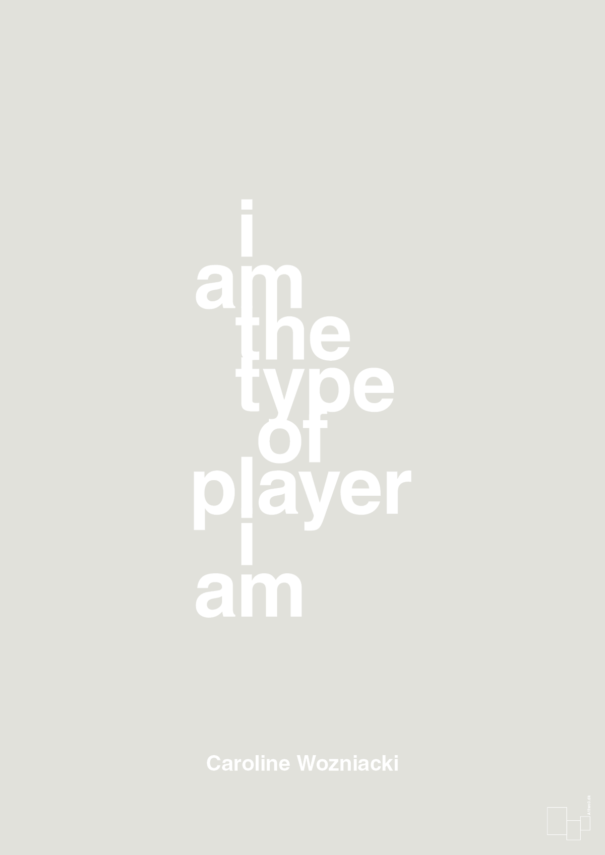 plakat: i am the type of player i am - painters white-Tennis-A1two3