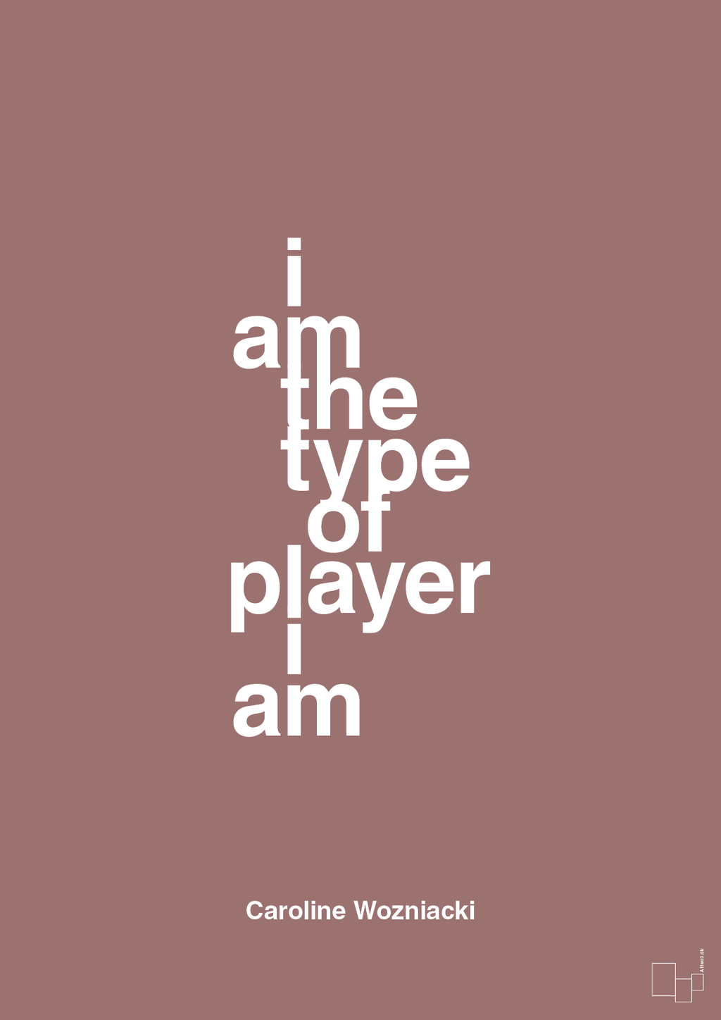plakat: i am the type of player i am - plum-Tennis-A1two3