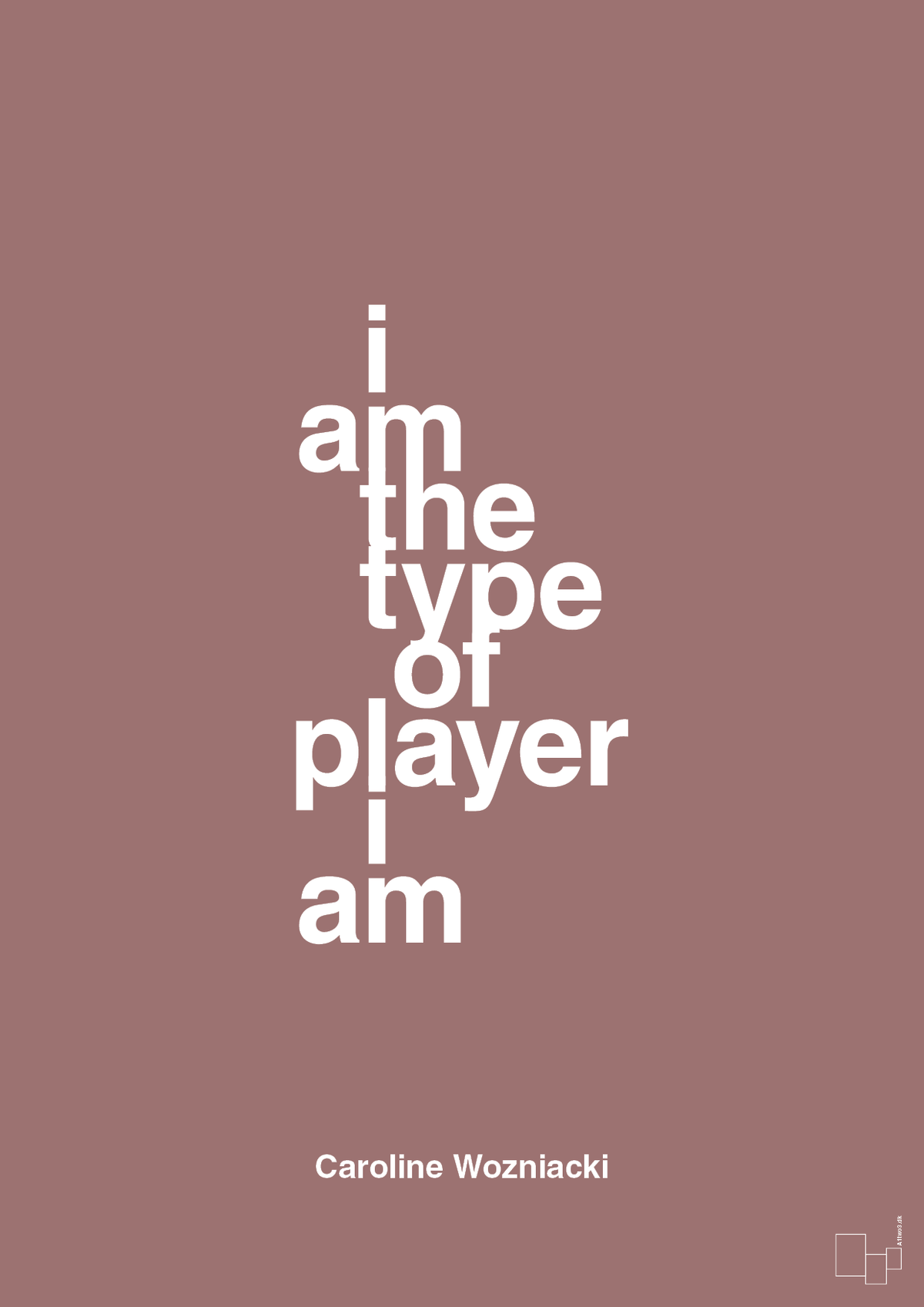 plakat: i am the type of player i am - plum-Tennis-A1two3