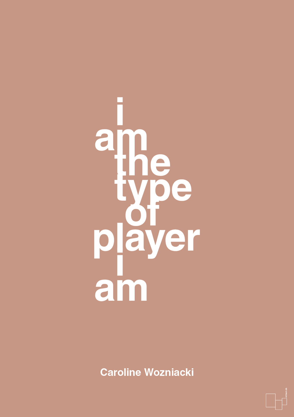 plakat: i am the type of player i am - powder-Tennis-A1two3