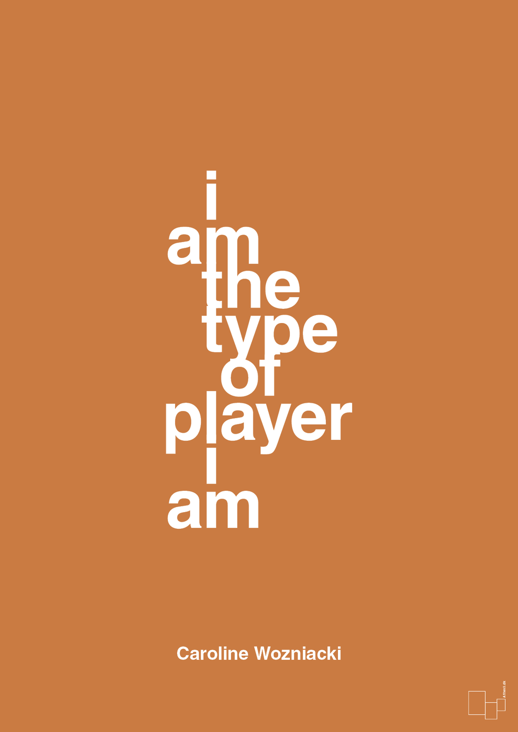 plakat: i am the type of player i am - rumba orange-Tennis-A1two3