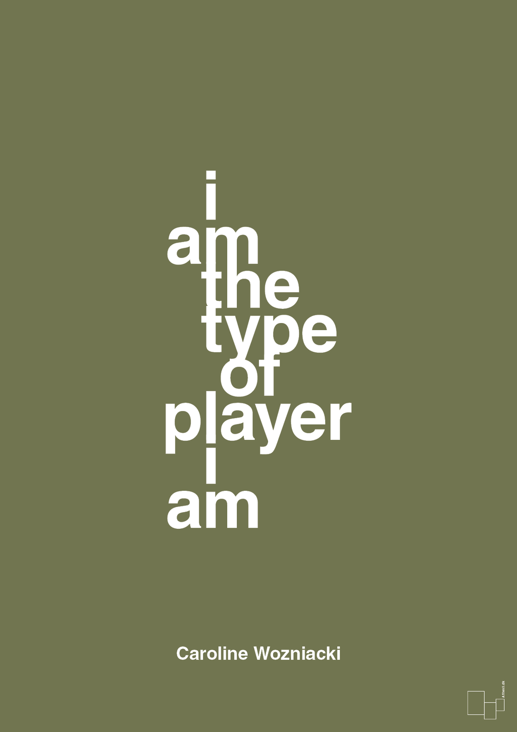 plakat: i am the type of player i am - secret meadow-Tennis-A1two3