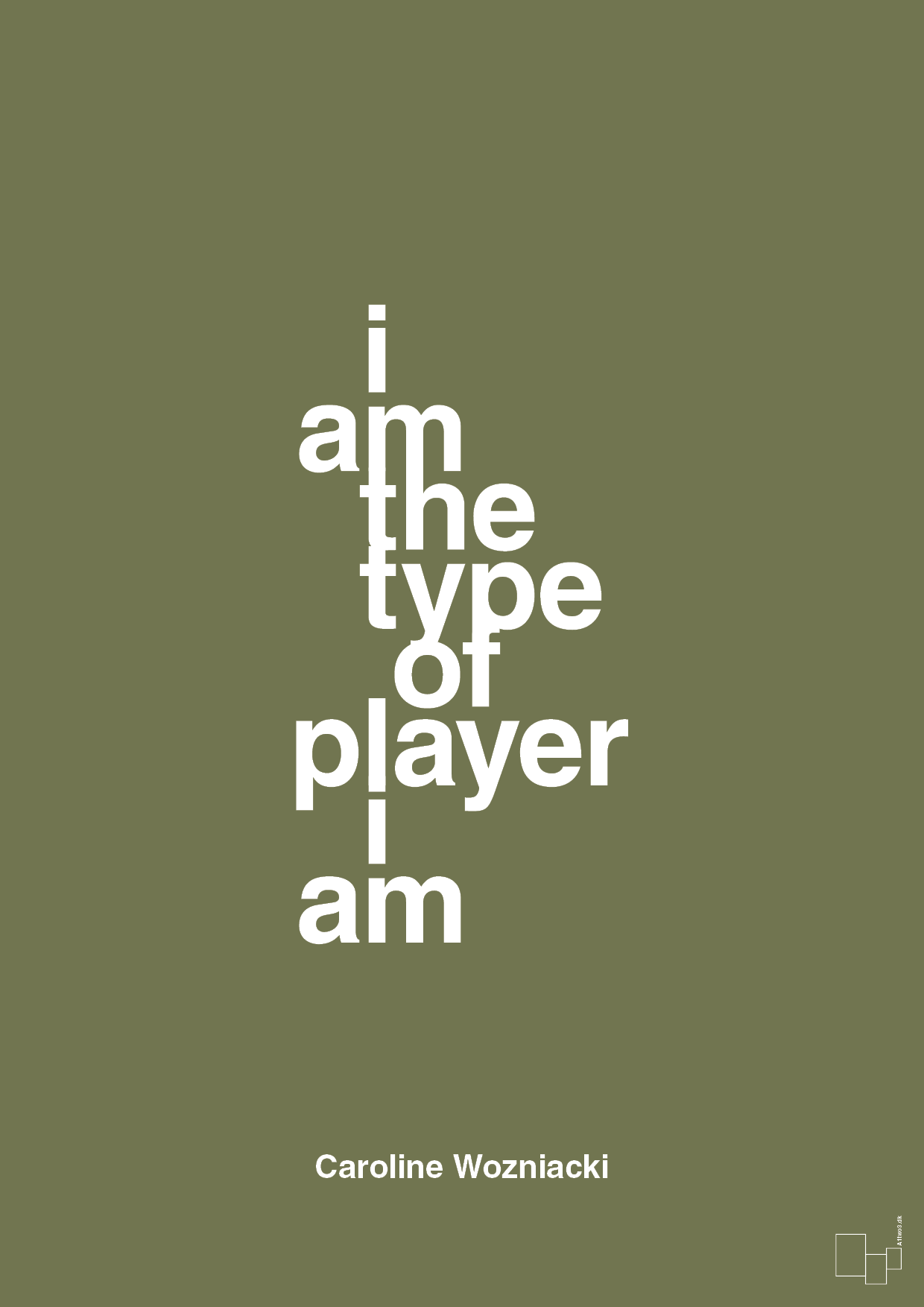 plakat: i am the type of player i am - secret meadow-Tennis-A1two3
