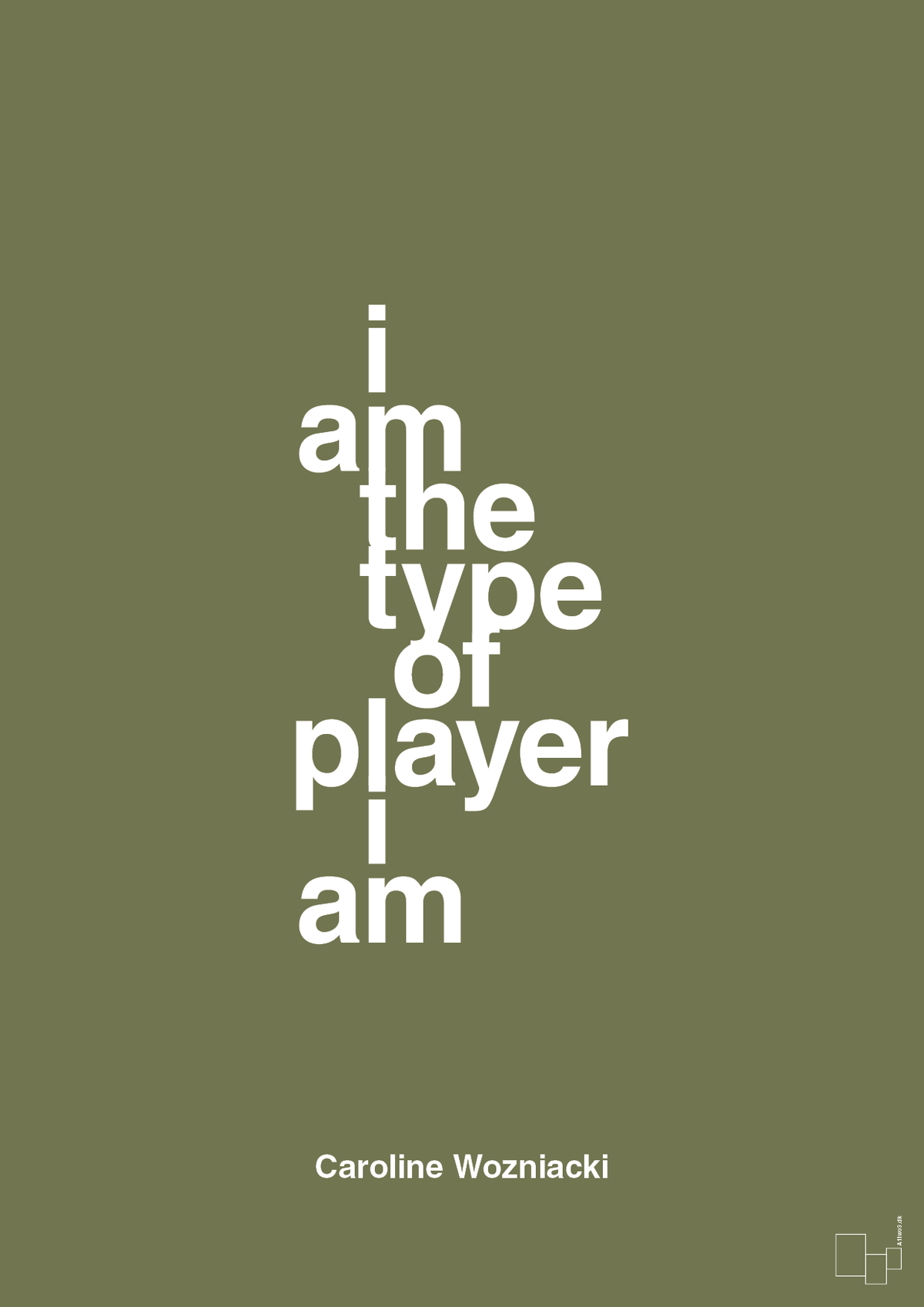plakat: i am the type of player i am - secret meadow-Tennis-A1two3
