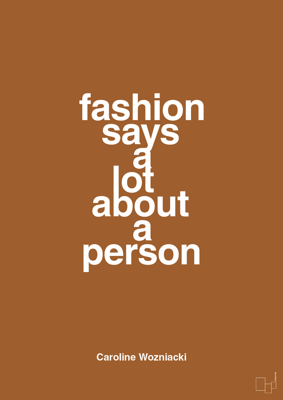 plakat: fashion says a lot about a person - cognac-Tennis-A1two3