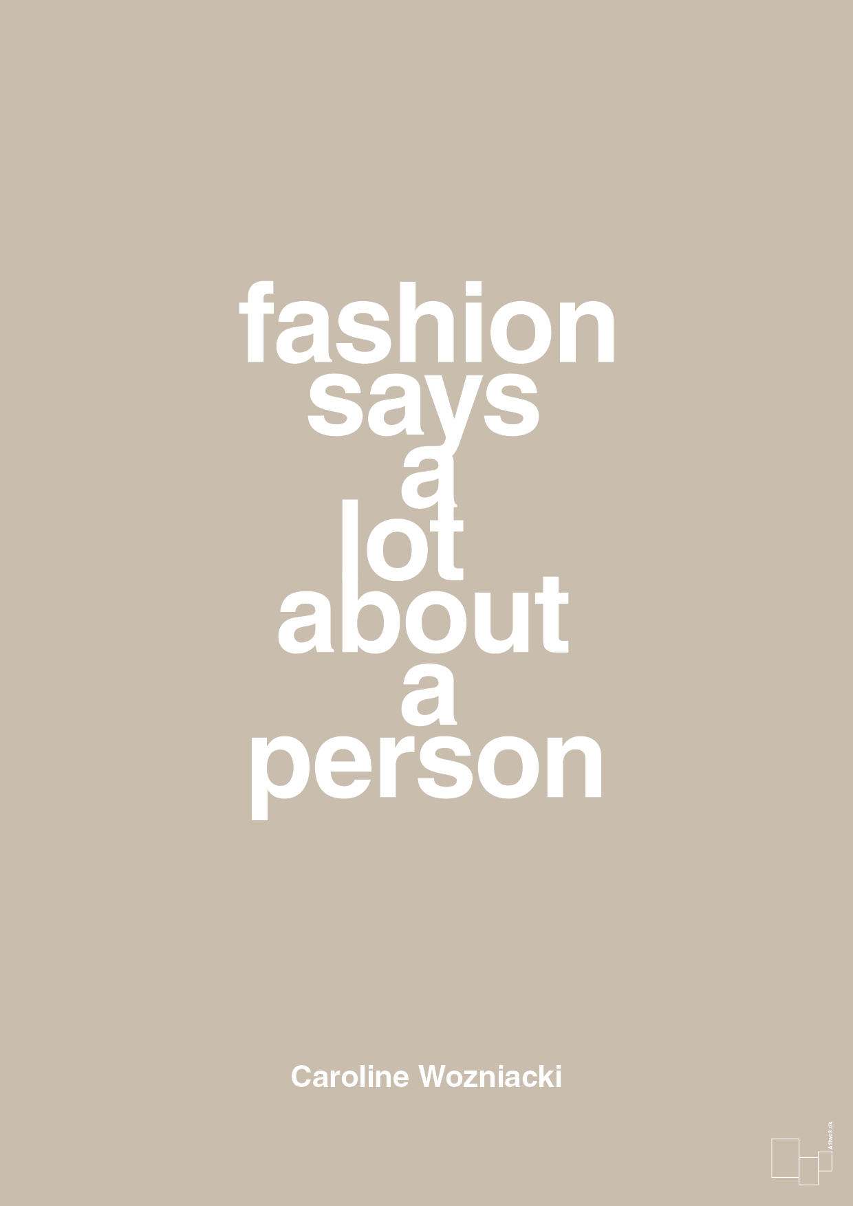 plakat: fashion says a lot about a person - creamy mushroom-Tennis-A1two3