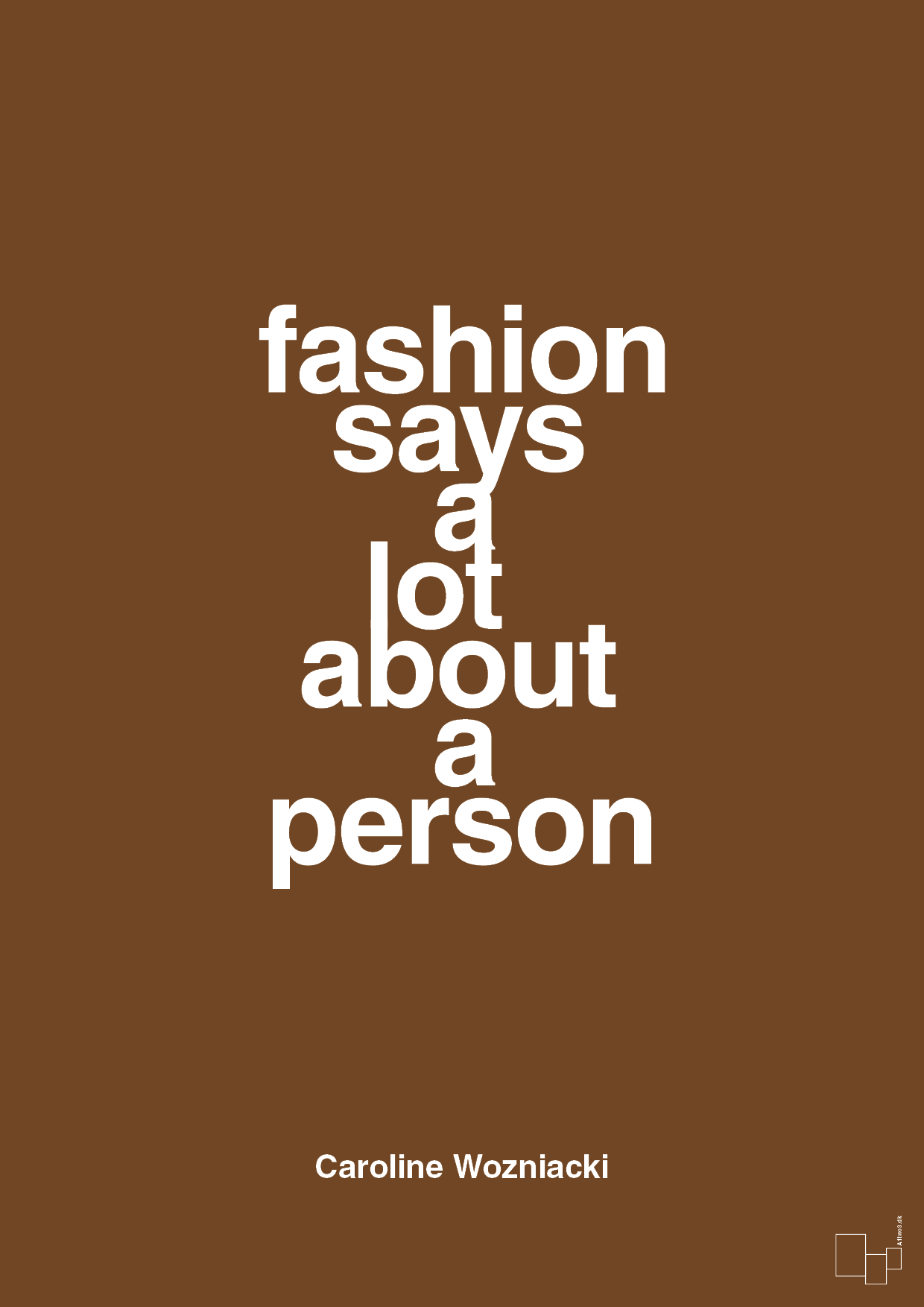 plakat: fashion says a lot about a person - dark brown-Tennis-A1two3