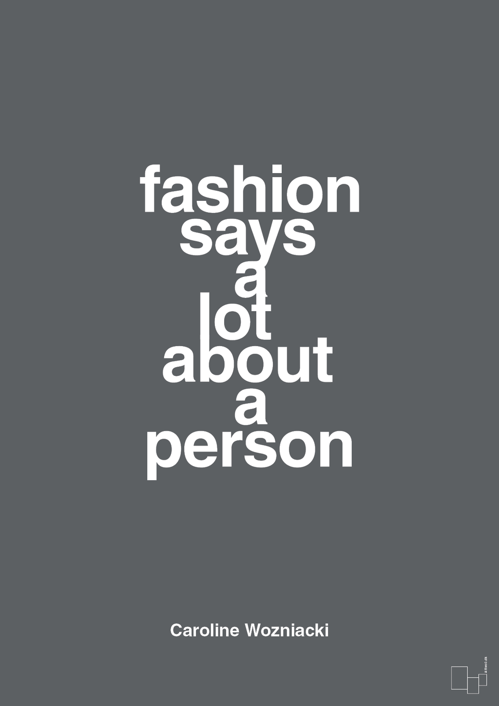 plakat: fashion says a lot about a person - graphic charcoal-Tennis-A1two3