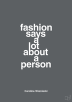 plakat: fashion says a lot about a person - graphic charcoal-Tennis-A1two3