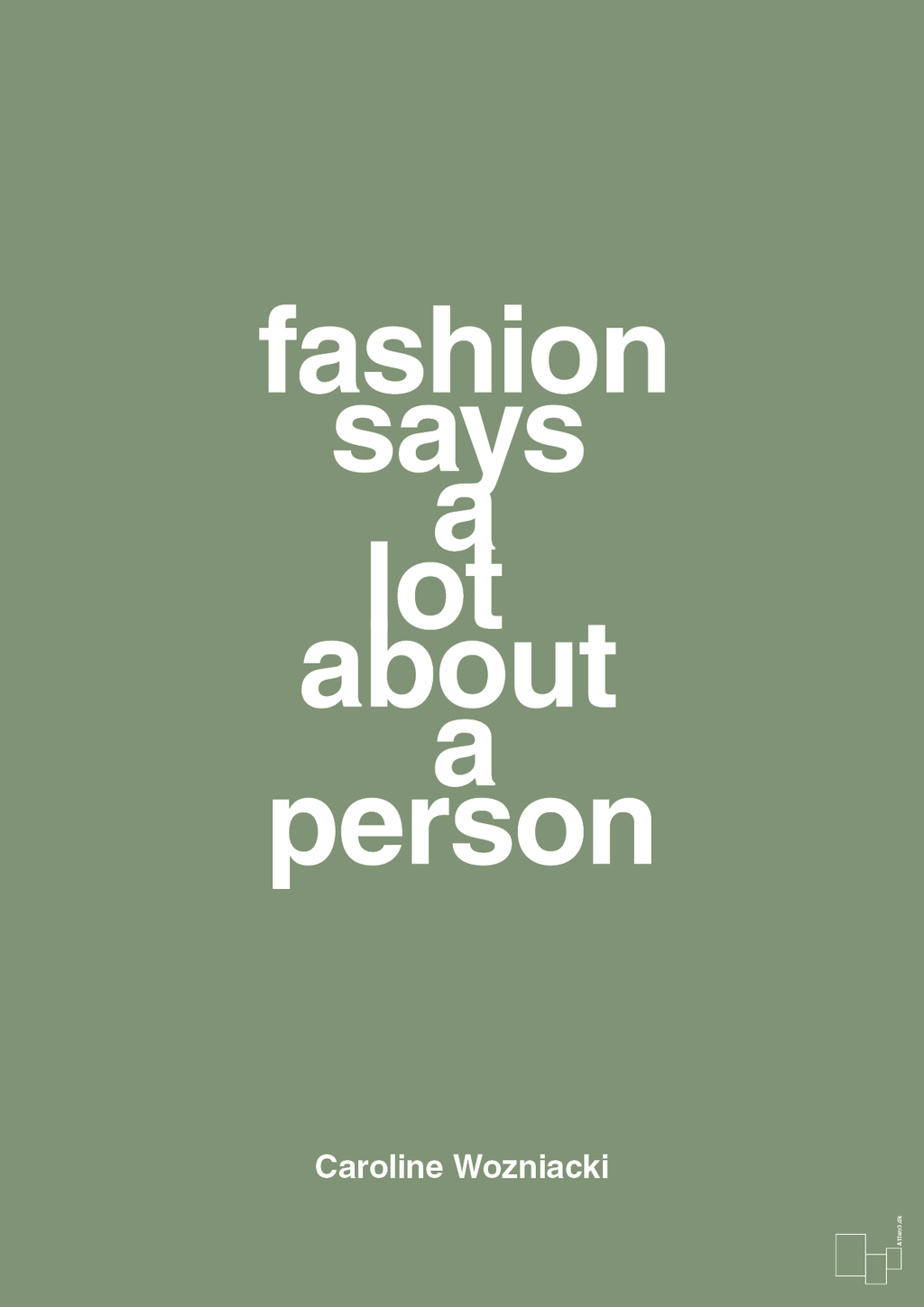 plakat: fashion says a lot about a person - jade-Tennis-A1two3