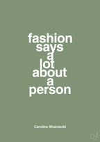plakat: fashion says a lot about a person - jade-Tennis-A1two3
