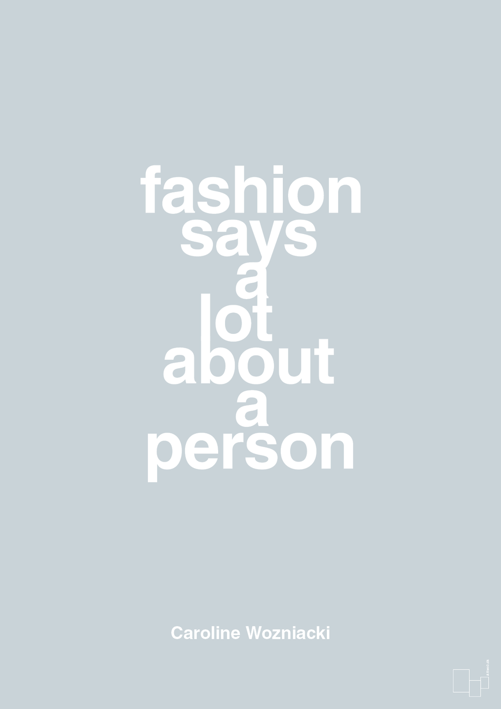 plakat: fashion says a lot about a person - light drizzle-Tennis-A1two3