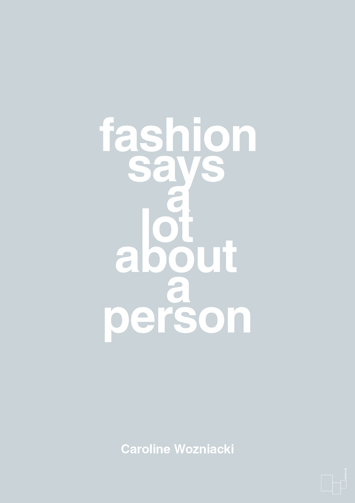 plakat: fashion says a lot about a person - light drizzle-Tennis-A1two3