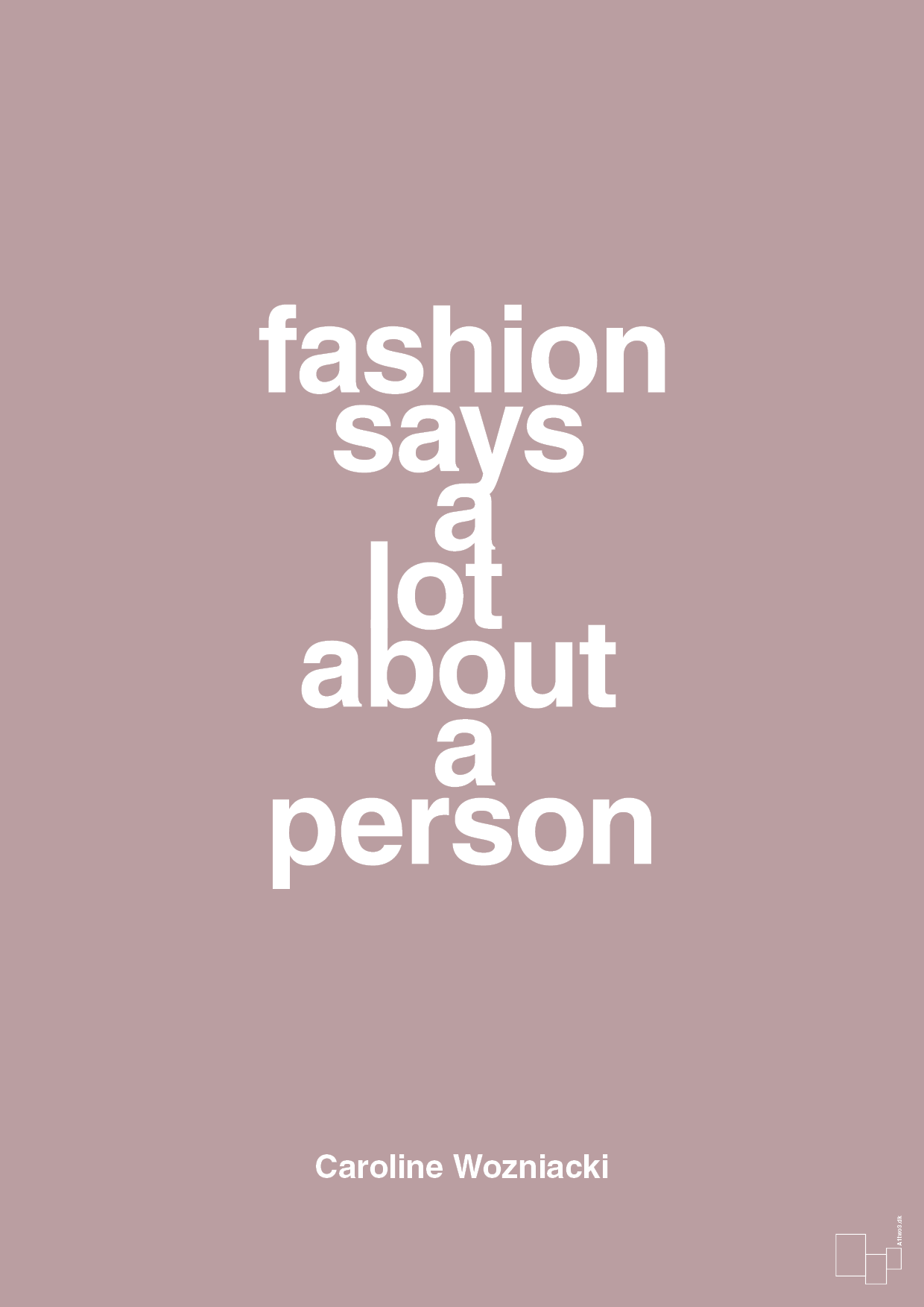 plakat: fashion says a lot about a person - light rose-Tennis-A1two3