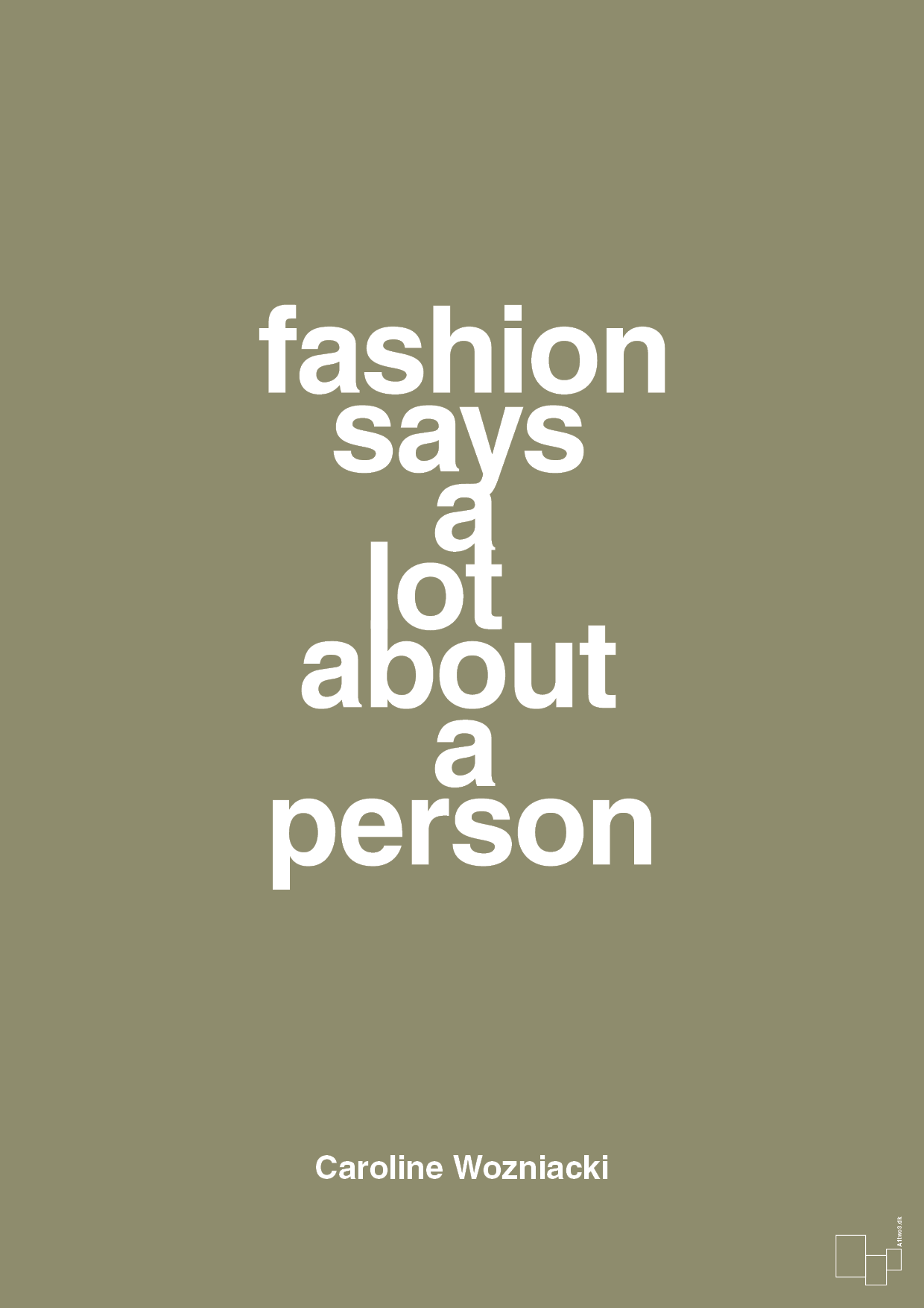 plakat: fashion says a lot about a person - misty forrest-Tennis-A1two3