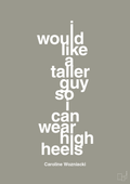 plakat: i would like a taller guy so i can wear high heels - battleship gray-Tennis-A1two3
