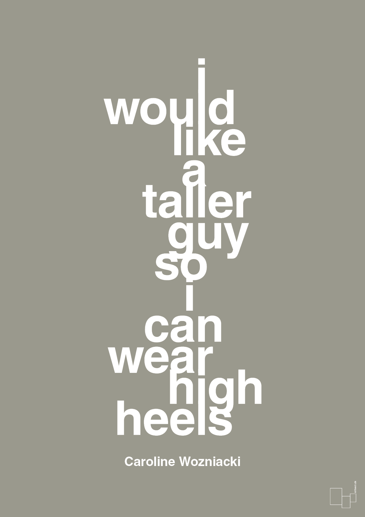 plakat: i would like a taller guy so i can wear high heels - battleship gray-Tennis-A1two3