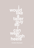 plakat: i would like a taller guy so i can wear high heels - broken beige-Tennis-A1two3