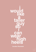 plakat: i would like a taller guy so i can wear high heels - bubble shell-Tennis-A1two3