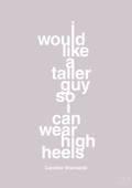 plakat: i would like a taller guy so i can wear high heels - dusty lilac-Tennis-A1two3