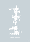 plakat: i would like a taller guy so i can wear high heels - light drizzle-Tennis-A1two3