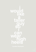 plakat: i would like a taller guy so i can wear high heels - painters white-Tennis-A1two3