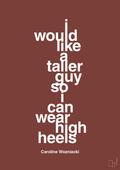 plakat: i would like a taller guy so i can wear high heels - red pepper-Tennis-A1two3