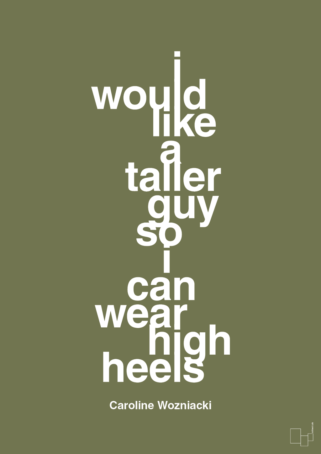plakat: i would like a taller guy so i can wear high heels - secret meadow-Tennis-A1two3
