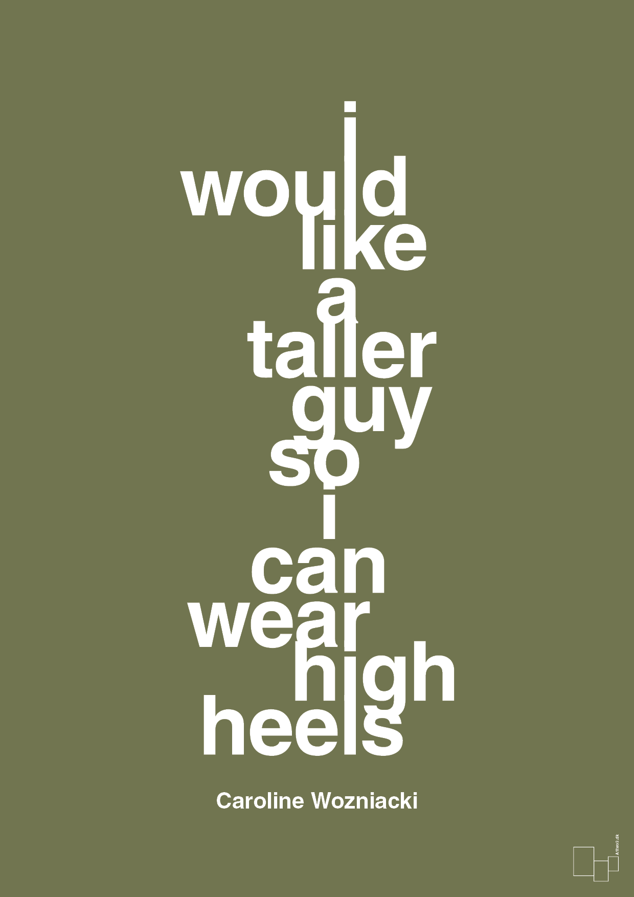 plakat: i would like a taller guy so i can wear high heels - secret meadow-Tennis-A1two3
