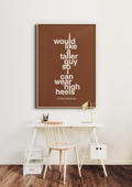 plakat: i would like a taller guy so i can wear high heels - light rose-Tennis-A1two3