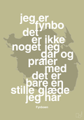 plakat: jeg er fynbo det er ikke noget jeg går og praler med - back to nature-Ukendt-A1two3