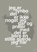 plakat: jeg er fynbo det er ikke noget jeg går og praler med - battleship gray-Ukendt-A1two3