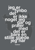 plakat: jeg er fynbo det er ikke noget jeg går og praler med - graphic charcoal-Ukendt-A1two3