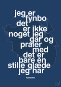 plakat: jeg er fynbo det er ikke noget jeg går og praler med - lapis blue-Ukendt-A1two3
