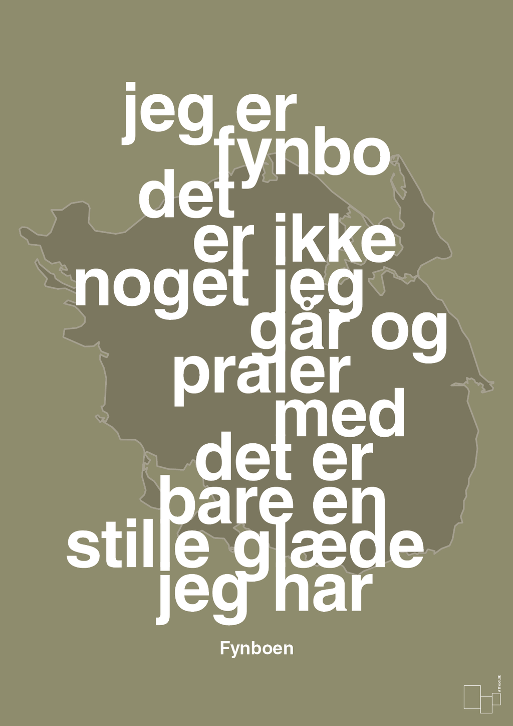 plakat: jeg er fynbo det er ikke noget jeg går og praler med - misty forrest-Ukendt-A1two3